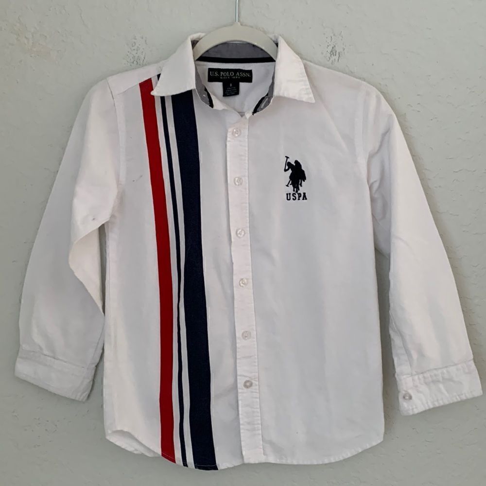 US Polo Assn. Boys Shirt w/ Embroidered Logo Pony Size 8